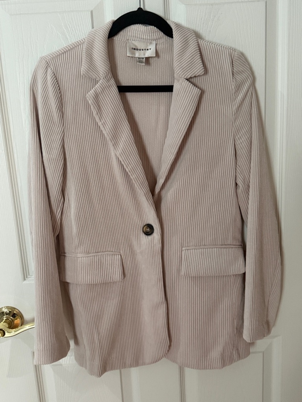 Ivory Corduroy Blazer Jacket - industry size XS